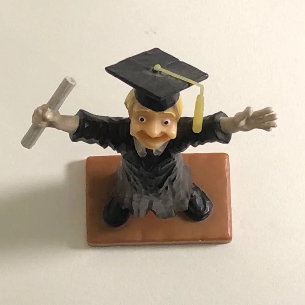 Wilton graduation Cake Topper male figurine doll with graduation cap diploma